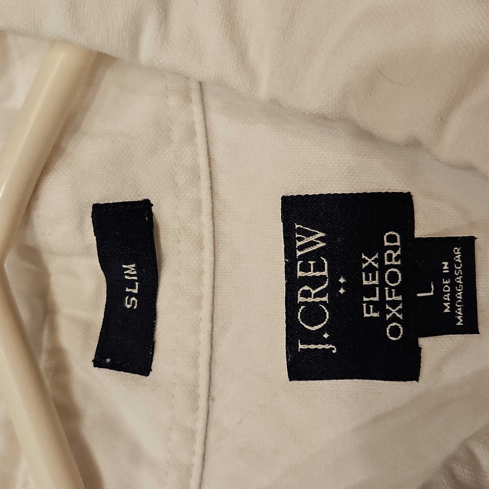 J.Crew White Flex Oxford large slim excellent condition
